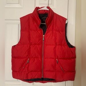 Braetan Puffer Vest Down Quilted Women's Size Large Red Black Pockets